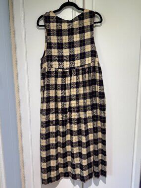 Vintage 1980s Laura Ashley Plaid Dress | Made in Great Britain | Cottagecore